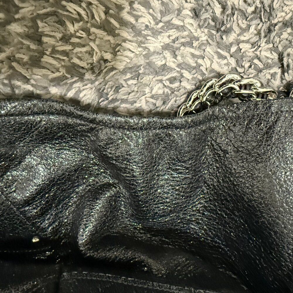 Prada Cervo Lux Chain Large Black Leather Tote - Picture 13 of 16